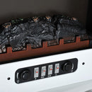 Camino Elettrico da Terra Effetto Fiamma 1800W Bianco 