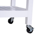 Carrello da Cucina Salvaspazio a 2 Ripiani con Cassetto in Legno Bianco 64x39x84.5 cm