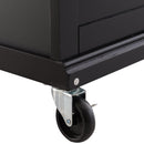 Carrello da Cucina con Piano in Acciaio Nero 83.5x45.7x90.5 cm