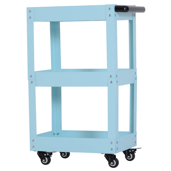 online Carrello in Acciaio 3 Ripiani Azzuro 43.5x28x78 cm