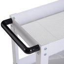 Carrello in Acciaio 3 Ripiani Bianco 43.5x28x78 cm 