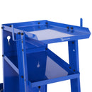 Carrello Porta Utensili Attrezzi a 3 Ripiani 4 Ruote Max 50kg Blu 71x70x39 cm 