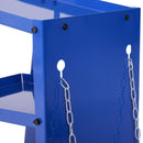 Carrello Porta Utensili Attrezzi a 3 Ripiani 4 Ruote Max 50kg Blu 71x70x39 cm 