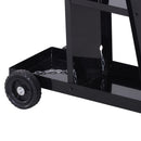 Carrello Porta Utensili Attrezzi a 3 Ripiani 4 Ruote Max 50kg Nero 71x70x39 cm 