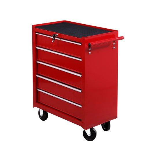 Carrello da Lavoro Cassettiera Porta Utensili Rosso 67.5x33x77 cm prezzo