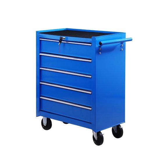 online Carrello da Lavoro con 5 Cassetti Porta Utensili Blu 67.5x33x77 cm