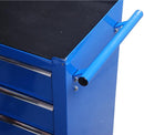 Carrello da Lavoro con 5 Cassetti Porta Utensili Blu 67.5x33x77 cm 