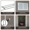 Casetta Box da Giardino in Lamiera Grigio 213x127x185 cm 