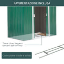 Casetta Box da Giardino in Lamiera 213x127x185 cm 
