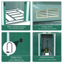 Casetta Box da Giardino in Lamiera Verde 246x192.5x177.5 cm 