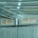 Casetta Box da Giardino in Lamiera Verde 246x192.5x177.5 cm 