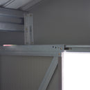 Casetta Box da Giardino in Lamiera Grigia 277x191x192 cm 