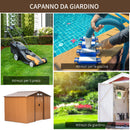 Casetta Box da Giardino in Lamiera Ocra 277x191x192 cm 