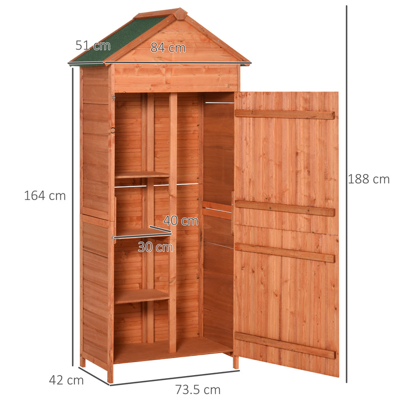 Casetta Box da Giardino in Legno Naturale 89x50 cm 