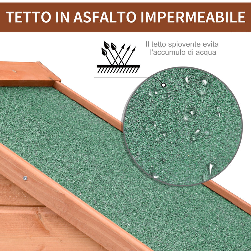 Casetta Box da Giardino in Legno Naturale 89x50 cm 