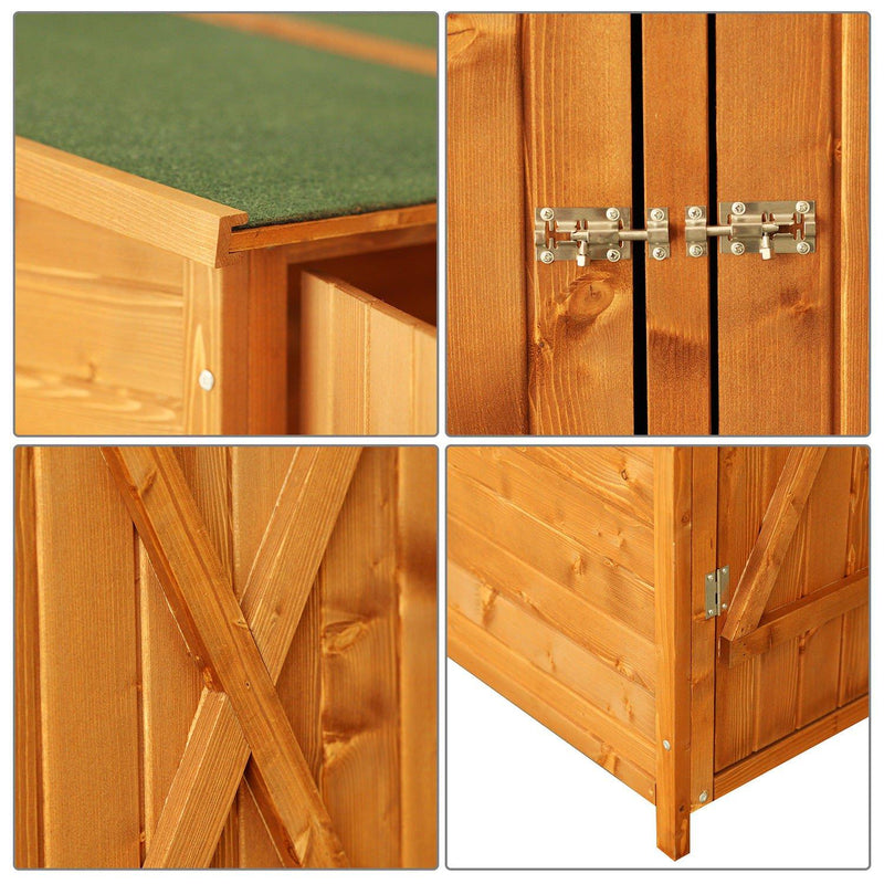 Casetta Box da Giardino in Legno Naturale 160x125 cm 