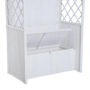 Casetta Box da Giardino in Legno Bianco 141x76x225 cm 