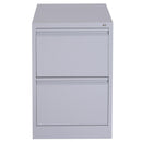 Cassettiera da Ufficio per Documenti 2 Cassetti con Chiusura di Sicurezza in Acciaio 47x62x72 cm 