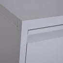 Cassettiera da Ufficio per Documenti 2 Cassetti con Chiusura di Sicurezza in Acciaio 47x62x72 cm 