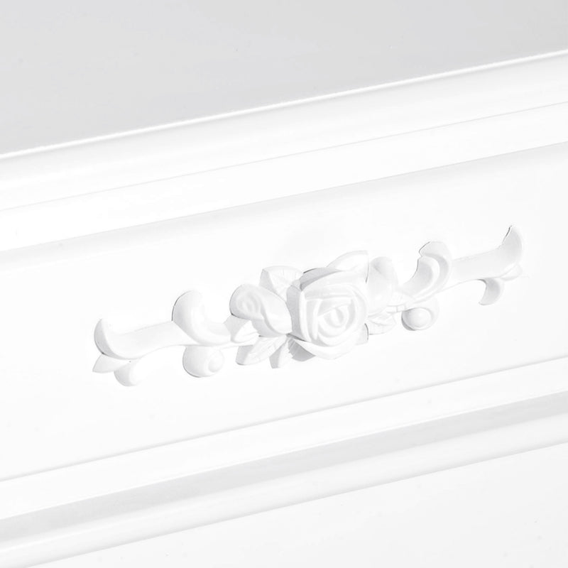 Comodino con Cassetto in Legno Bianco 40x35x60 cm 