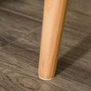 Comodino in Legno 2 Cassetti Stile Scandinavo Bianco e Legno 40x30x55,5 cm 