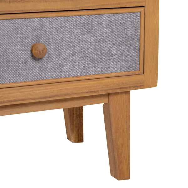 Comodino in Legno 3 Cassetti Legno e Grigio 44x30x63,5 cm acquista