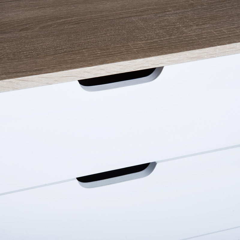 Cassettiera Moderna con 3 Cassetti in Legno Stile Nordico 60x40x78 cm 