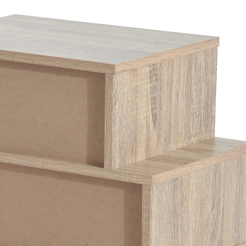 Cassettiera in Legno Stile Nordico Legno e Bianco 47x29.5x81 cm 