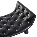 Divanetto Cuccia per Cani e Gatti in Similpelle e Legno Nero 58x43x25 cm 