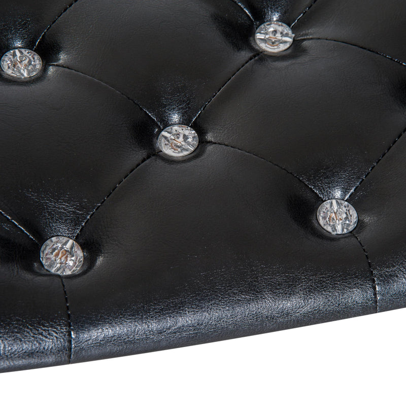 Divanetto Cuccia per Cani e Gatti in Similpelle e Legno Nero 58x43x25 cm 