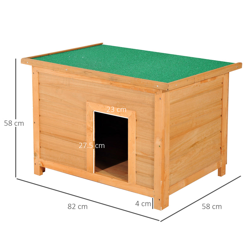 Cuccia per Cani Impermeabile da Esterno in Legno di Abete 85x58x58 cm 