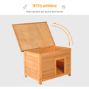 Cuccia per Cani Impermeabile da Esterno in Legno di Abete 85x58x58 cm 