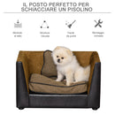 Divano di Lusso per Cani e Gatti in Similpelle con Cuscini 68.5x42x43 cm 