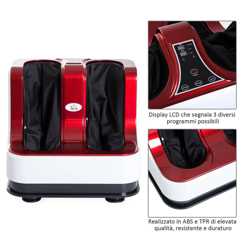 Massaggiatore Piedi Elettrico Massaggio Shiatsu a Rullo con 3 Programmi 