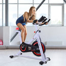 Cyclette Fitness Bianco nero rosso 107x48x100 cm 