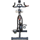 Cyclette Allenamento Aerobico da Casa Professionale in Acciaio Nero 