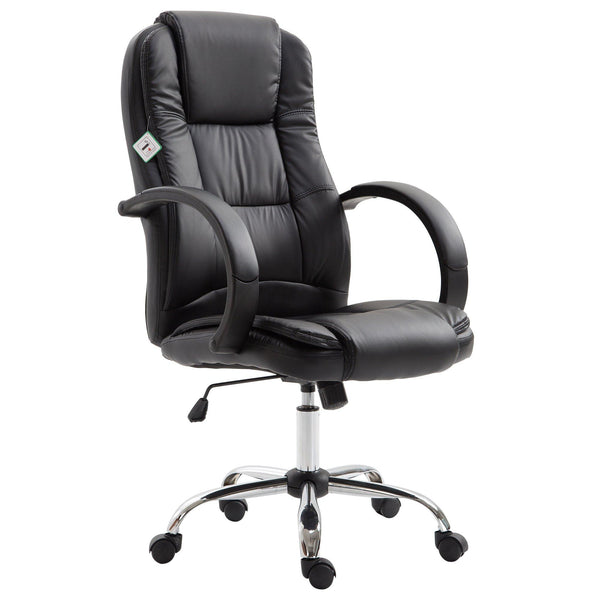 sconto Poltrona Direzionale da Ufficio Ergonomica in Similpelle Nero