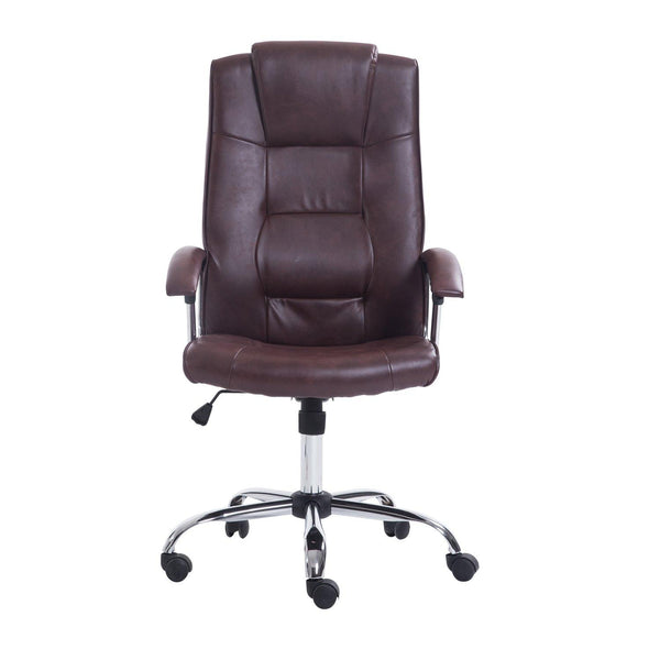 acquista Poltrona Direzionale da Ufficio Regolabile Girevole Marrone