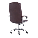 Poltrona Direzionale da Ufficio Regolabile Girevole Marrone 