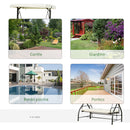 Dondolo da Giardino 3 Posti con Tettuccio Crema 185x125x173 cm 