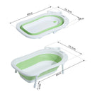 Vaschetta Bagnetto per Neonati Pieghevole Bianco e Verde 89x53.5x38 cm 