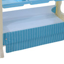 Fasciatoio con Vaschetta e Vani Portaoggetti in Plastica Atossica Blu 81x53x102 cm 