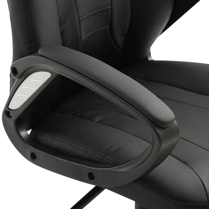 Sedia da Gaming Ergonomica Girevole Nero Altezza Regolabile 