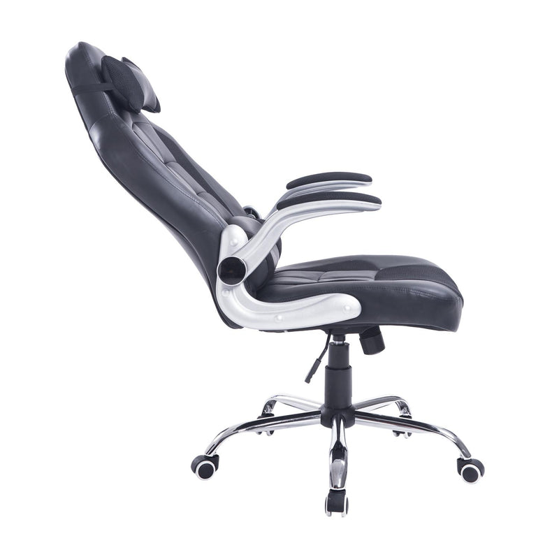 Sedia da Gaming Regolabile e Girevole Nero 