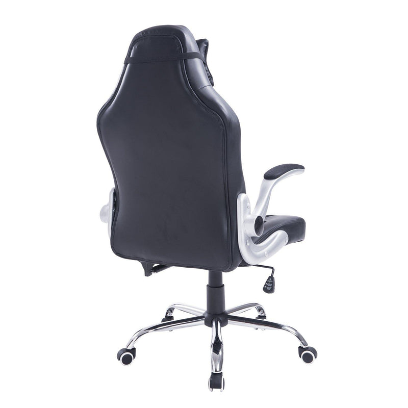 Sedia da Gaming Regolabile e Girevole Nero 