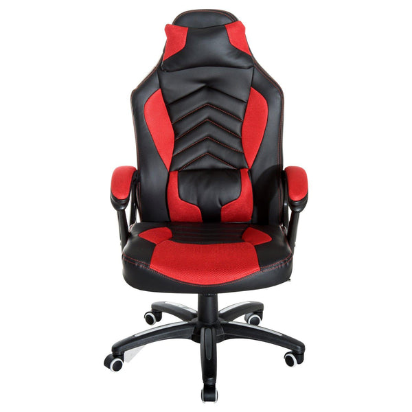 acquista Sedia da Gaming Massaggiante e Riscaldante Rosso e Nero 68x69x108-117 cm