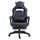 Sedia da Gaming con Rotelle in Similpelle Blu e Nero
