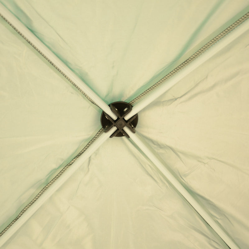 Tendostruttura Impermeabile Pieghevole 3x3m con Pannelli Laterali in Acciaio Verde 