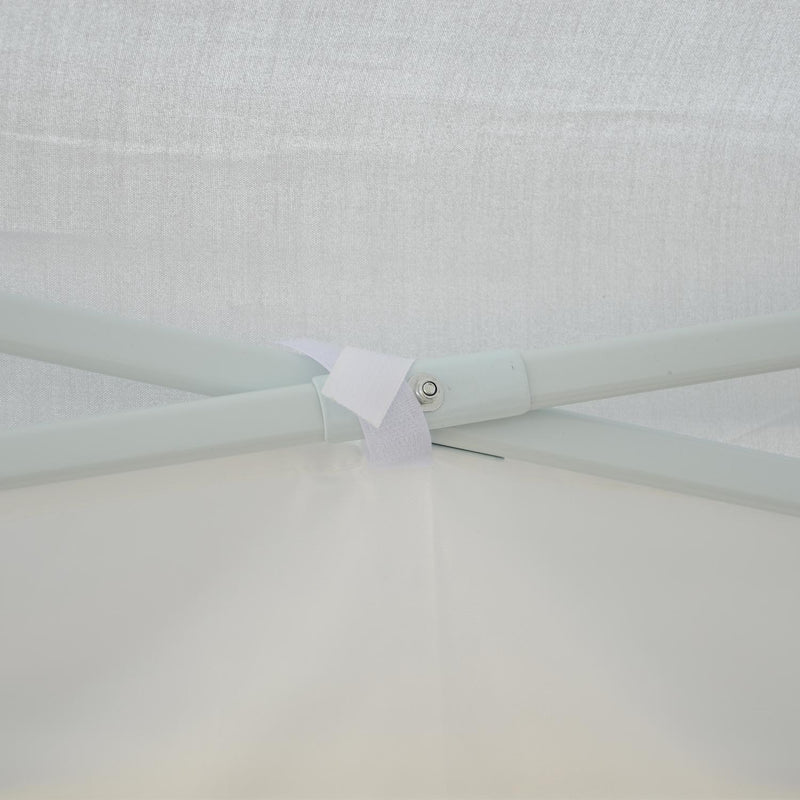 Tendostruttura Impermeabile 3x3m con Pannelli Laterali in Acciaio Bianco 