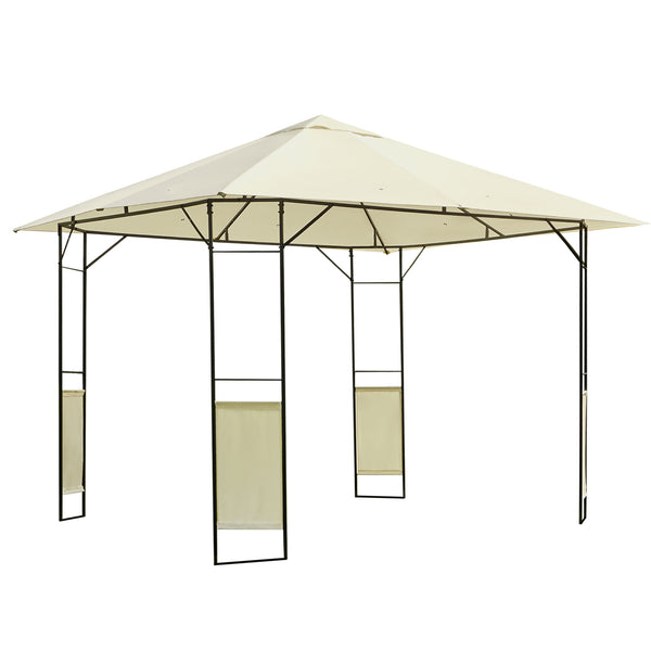 prezzo Tendone Gazebo da Giardino Bianco in Metallo 3x3m
